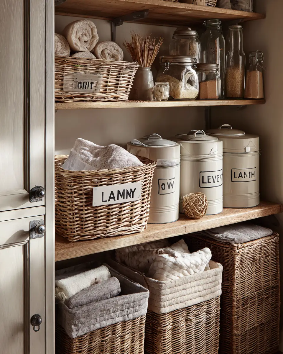 Calm French Country Laundry Room Decor Ideas