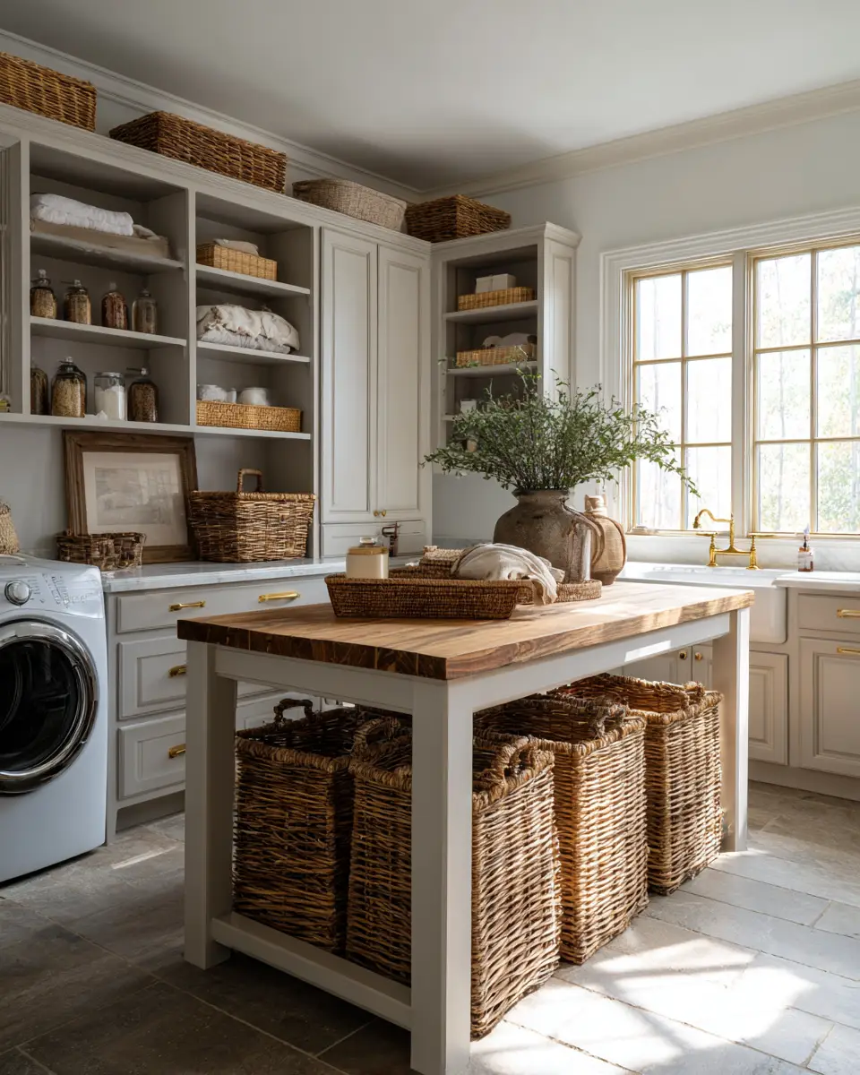 Calm French Country Laundry Room Decor Ideas