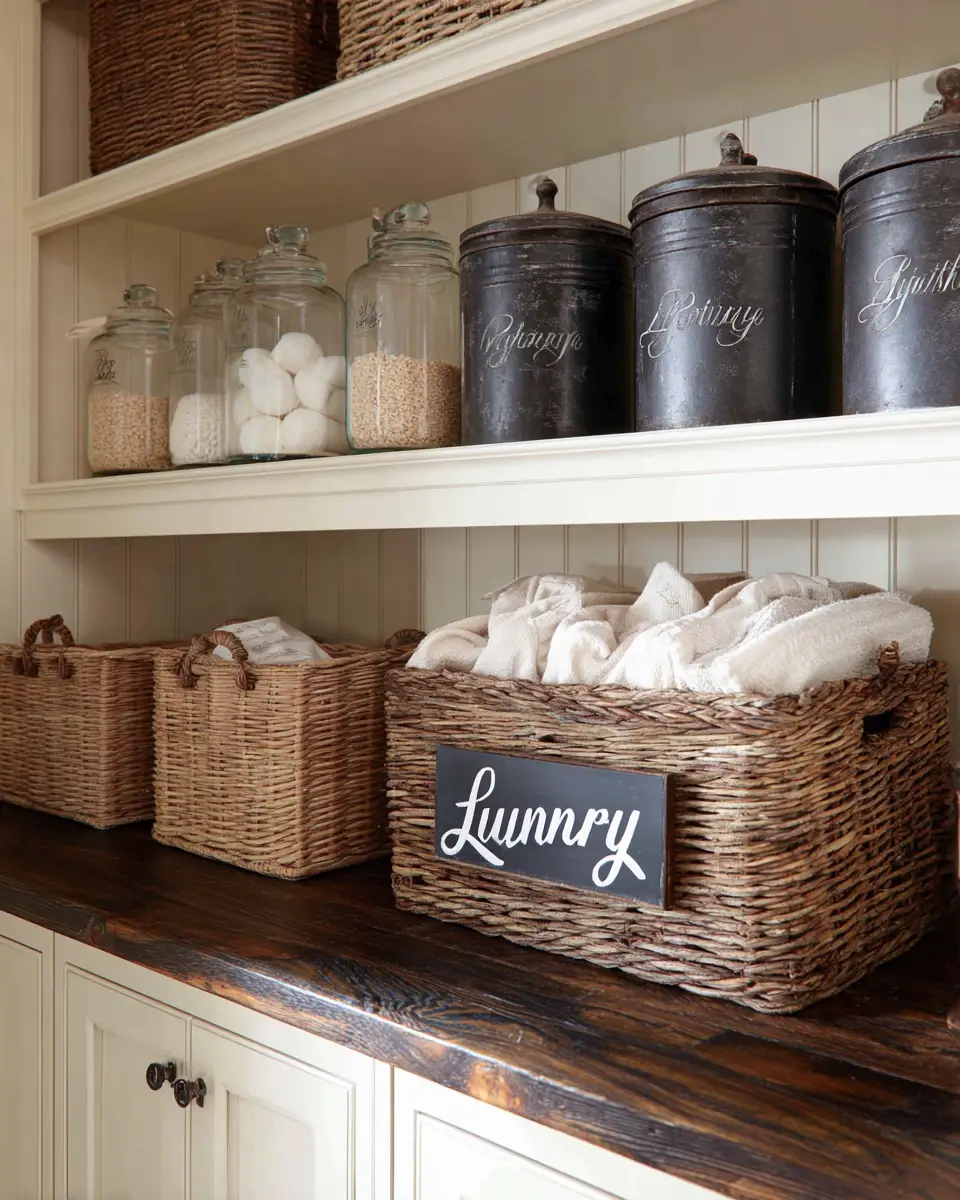 Calm French Country Laundry Room Decor Ideas