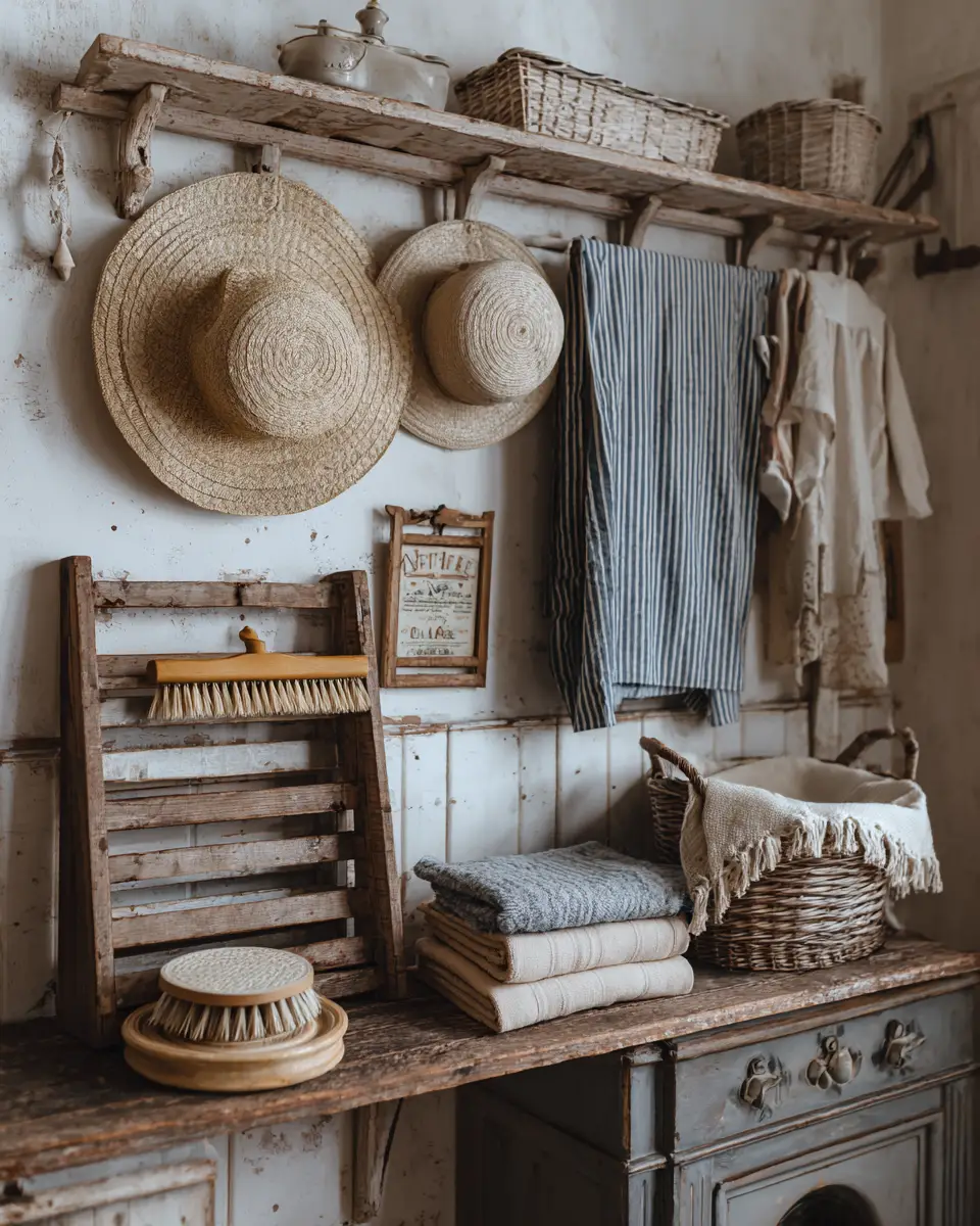 Calm French Country Laundry Room Decor Ideas