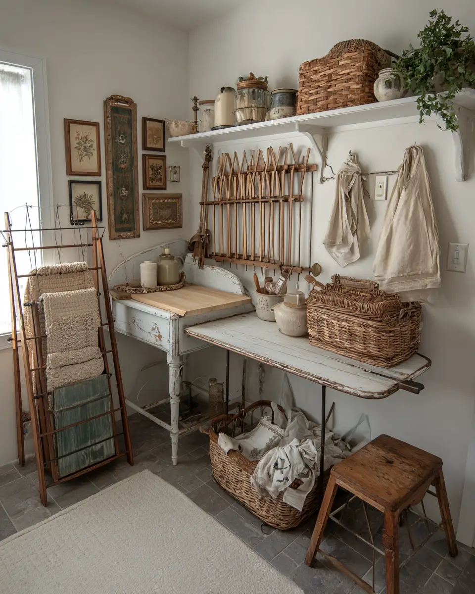 Calm French Country Laundry Room Decor Ideas