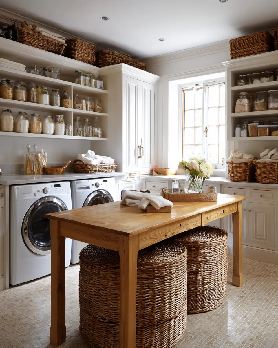 Calm French Country Laundry Room Decor Ideas