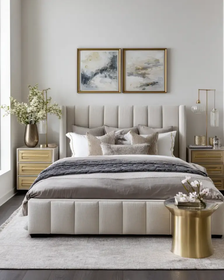 Calm Glam Bedroom Decor Ideas - Featured