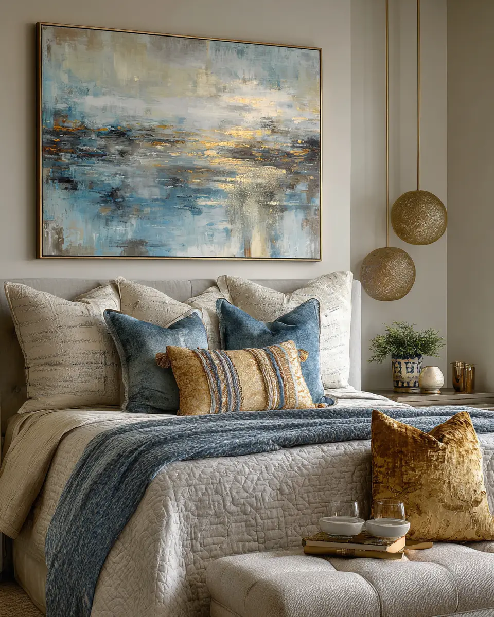 Calm Glam Bedroom Decor Ideas