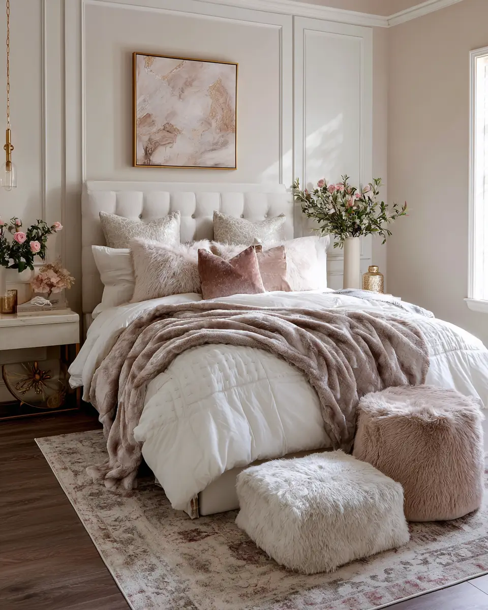 Calm Glam Bedroom Decor Ideas