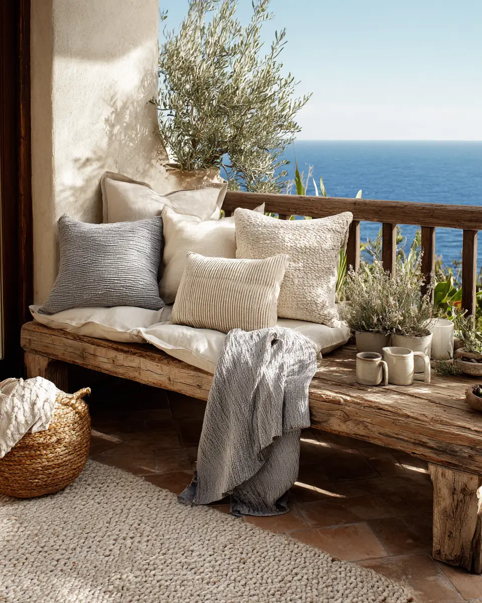 Calm Mediterranean Balcony Decor Ideas