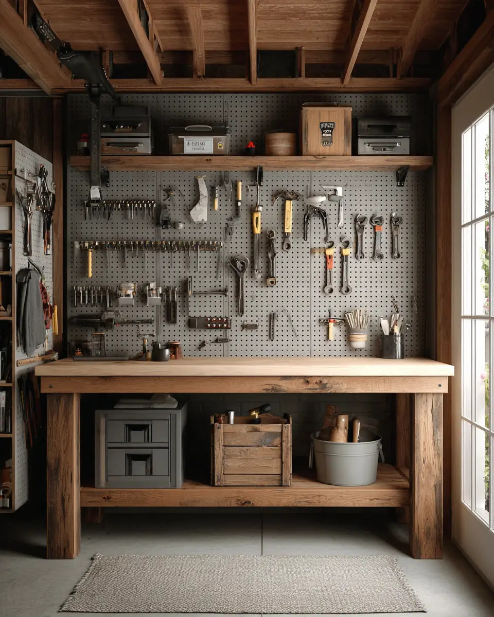 Calm Modern Farmhouse Garage Decor Ideas