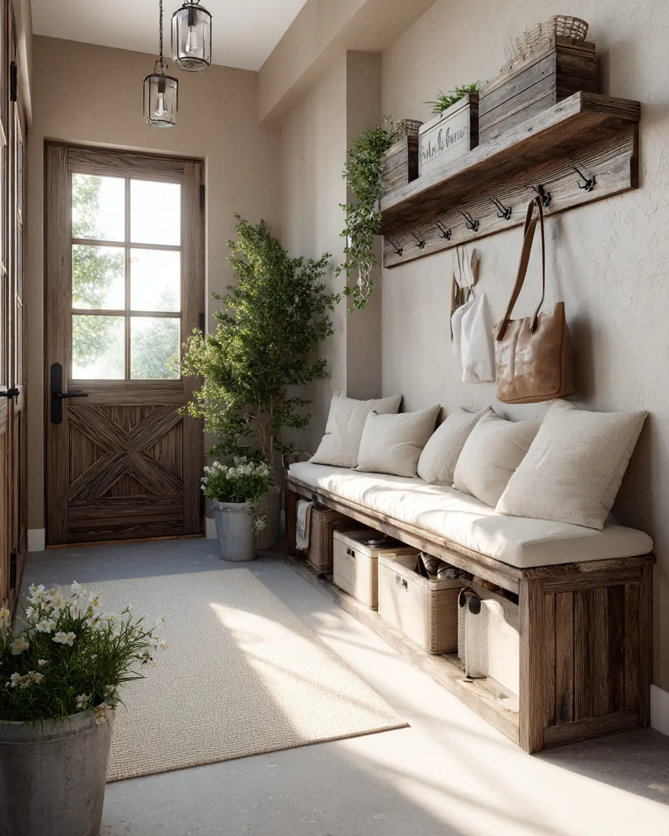 Calm Modern Farmhouse Garage Decor Ideas