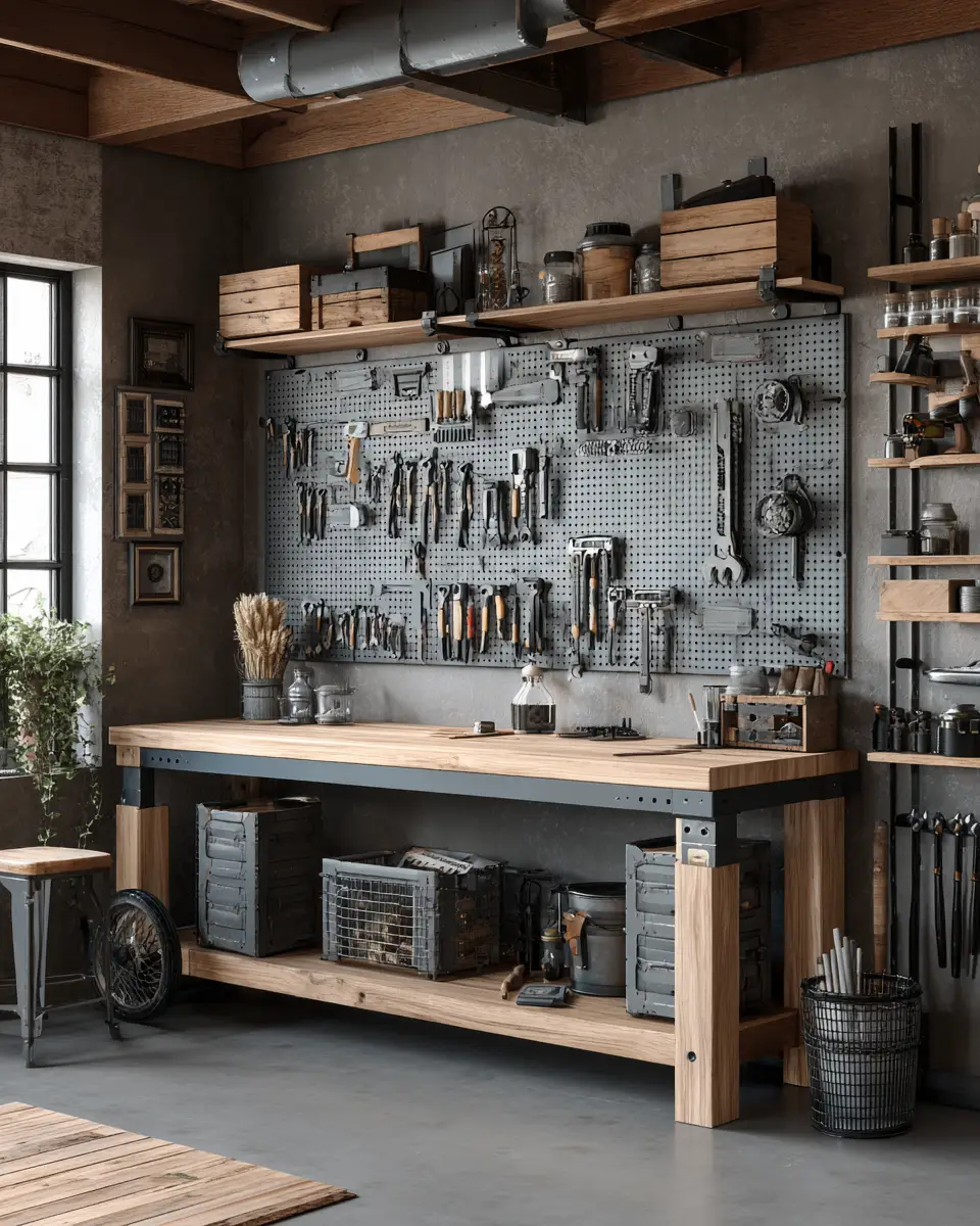 Calm Modern Farmhouse Garage Decor Ideas