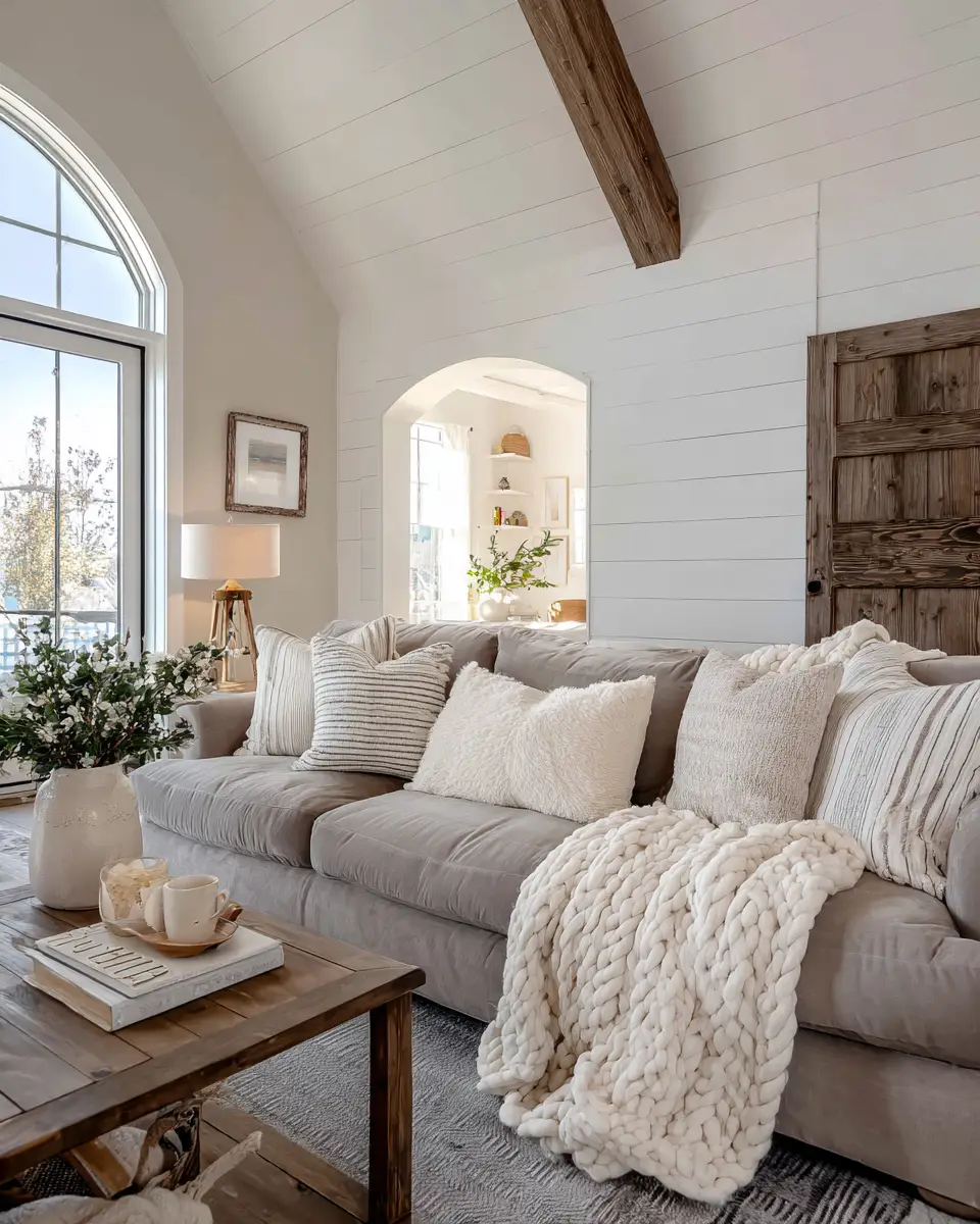 Calm Modern Farmhouse Living Room Decor Ideas