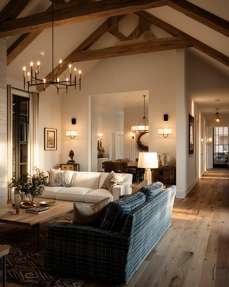 Calm Modern Farmhouse Living Room Decor Ideas