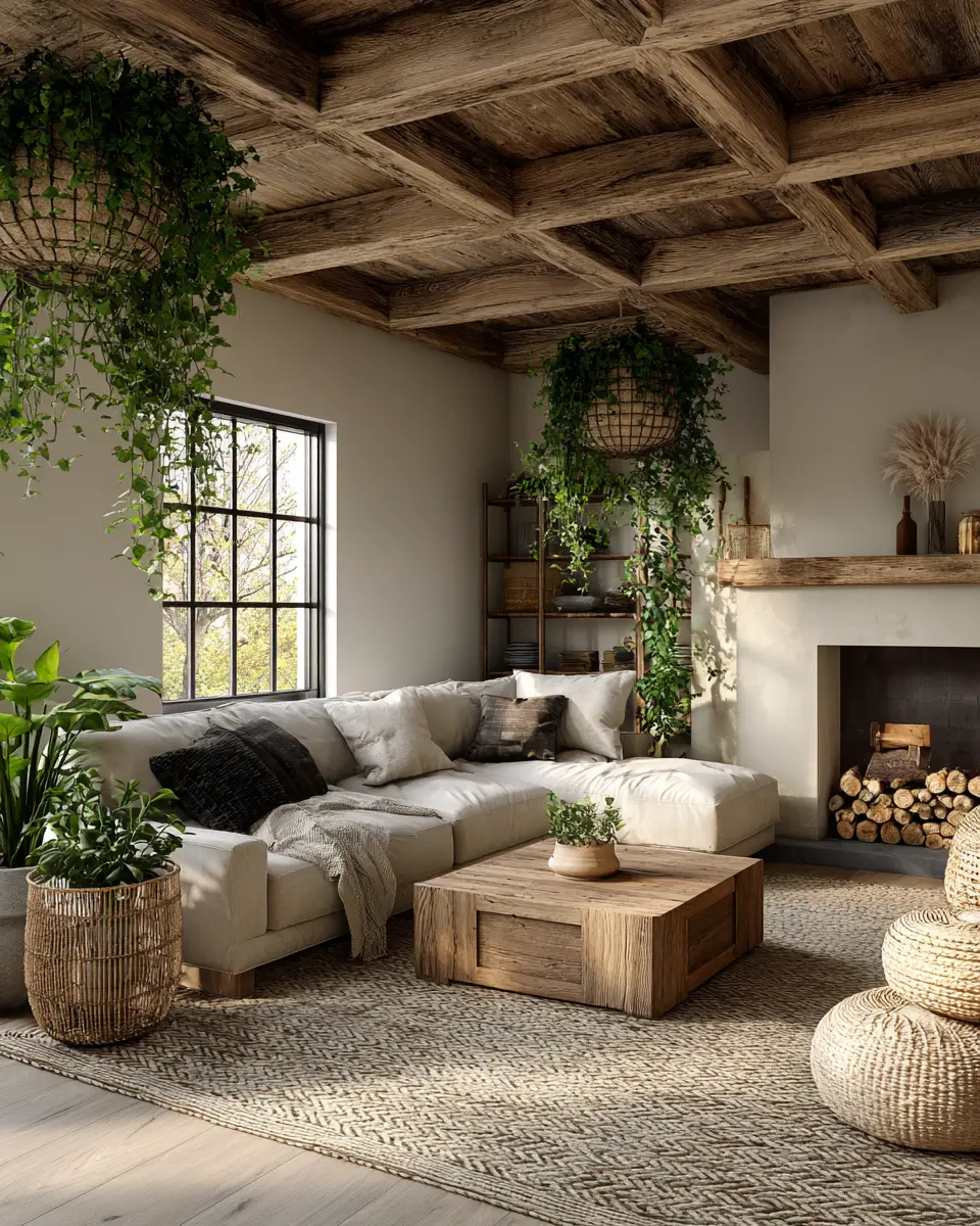 Calm Modern Farmhouse Living Room Decor Ideas