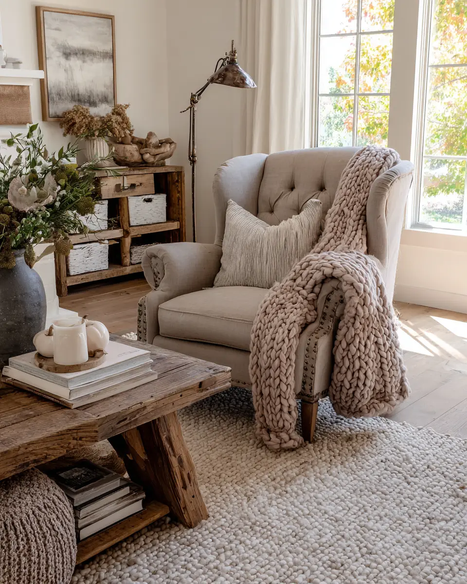 Calm Modern Farmhouse Living Room Decor Ideas