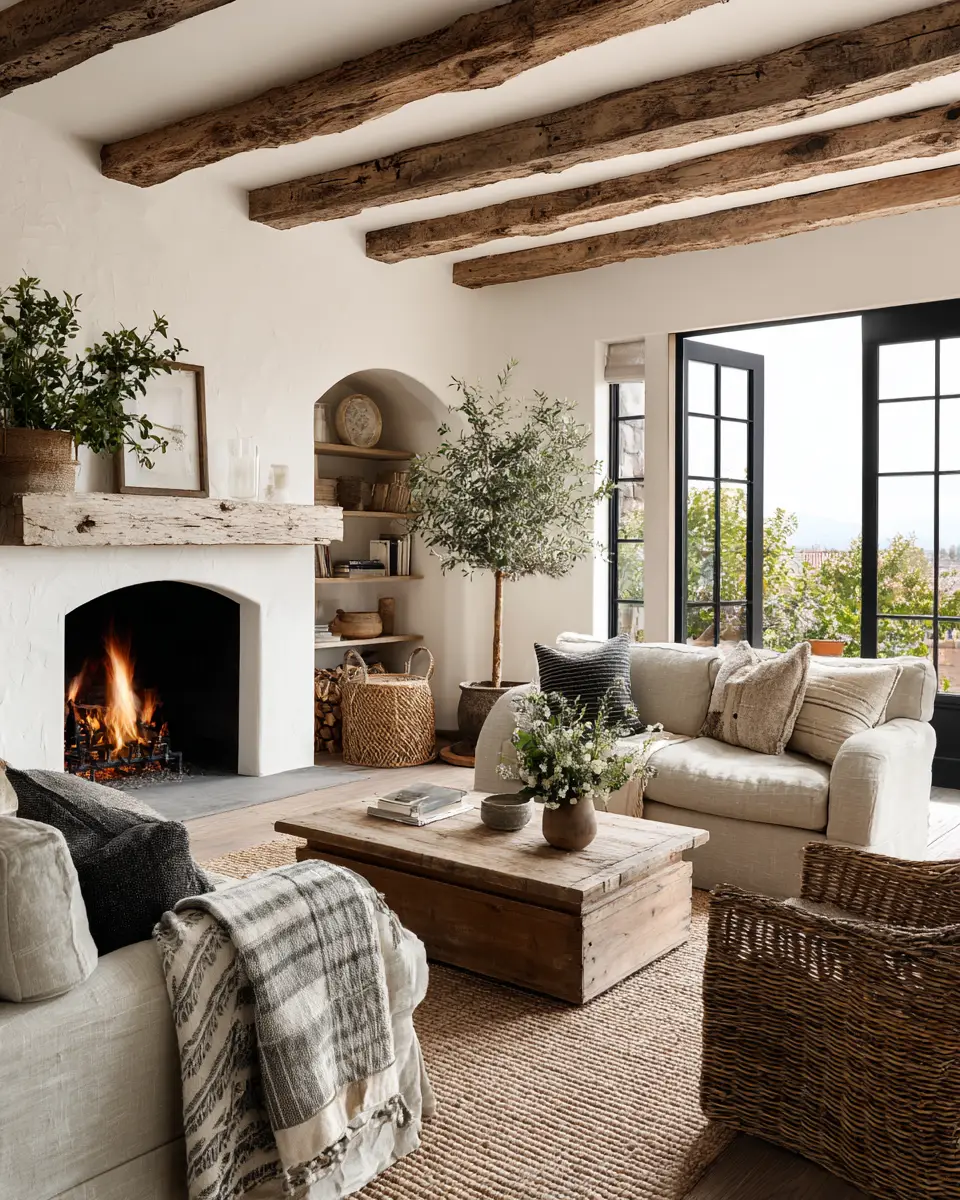 Calm Modern Farmhouse Living Room Decor Ideas