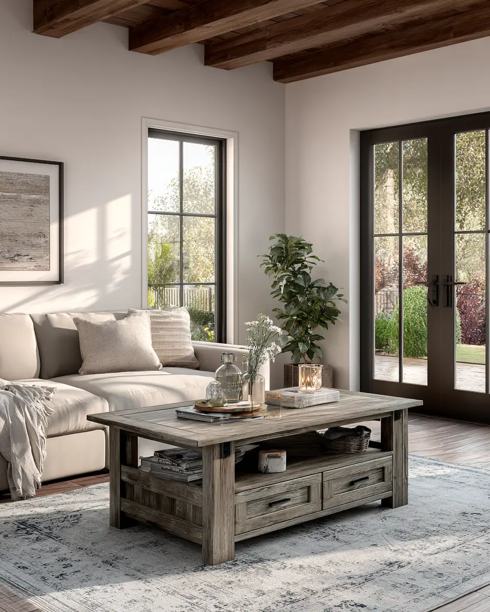 Calm Modern Farmhouse Living Room Decor Ideas