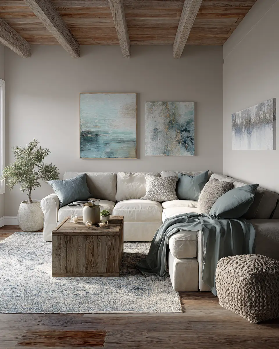 Calm Modern Farmhouse Living Room Decor Ideas