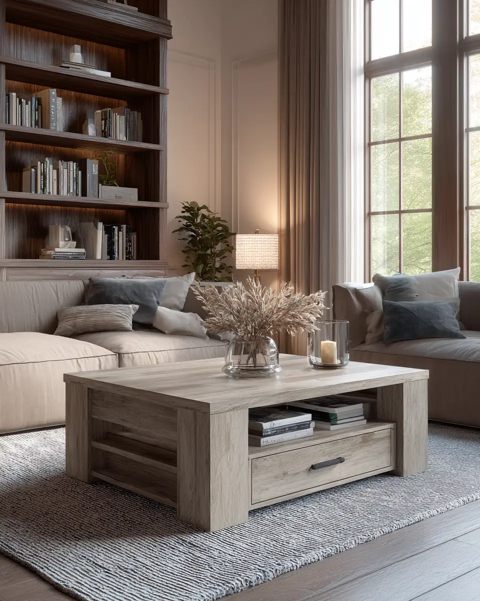 Calm Modern Farmhouse Living Room Decor Ideas