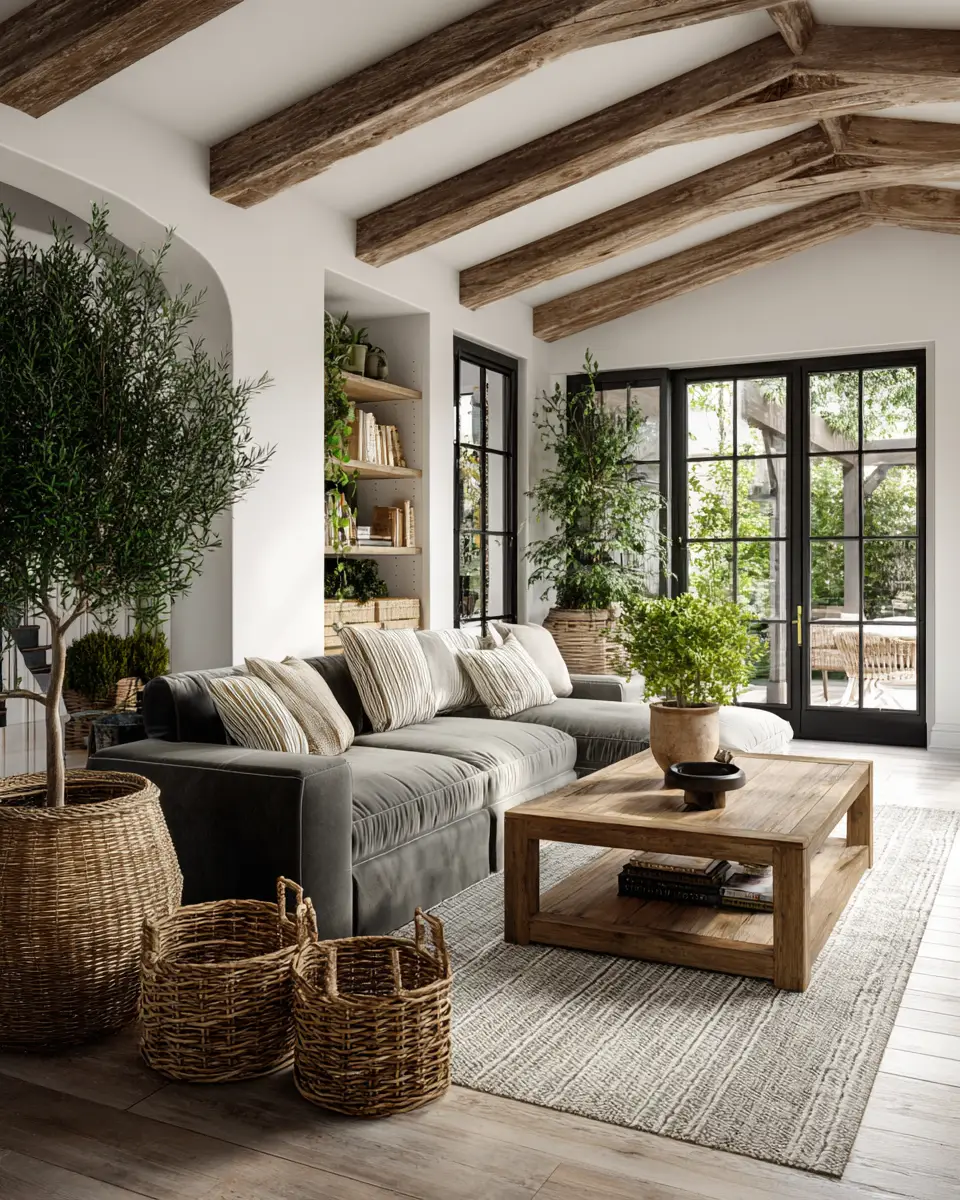 Calm Modern Farmhouse Living Room Decor Ideas
