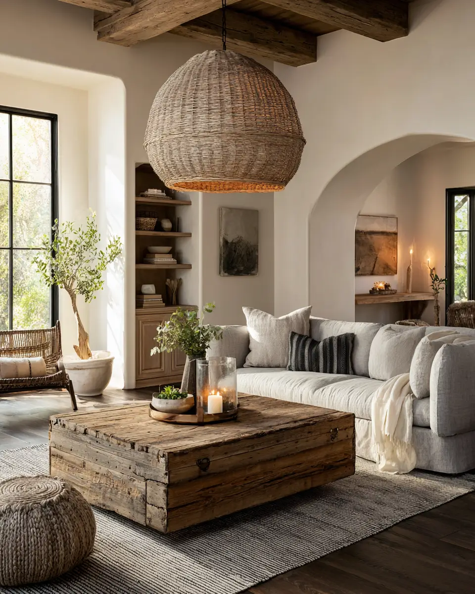 Calm Modern Farmhouse Living Room Decor Ideas