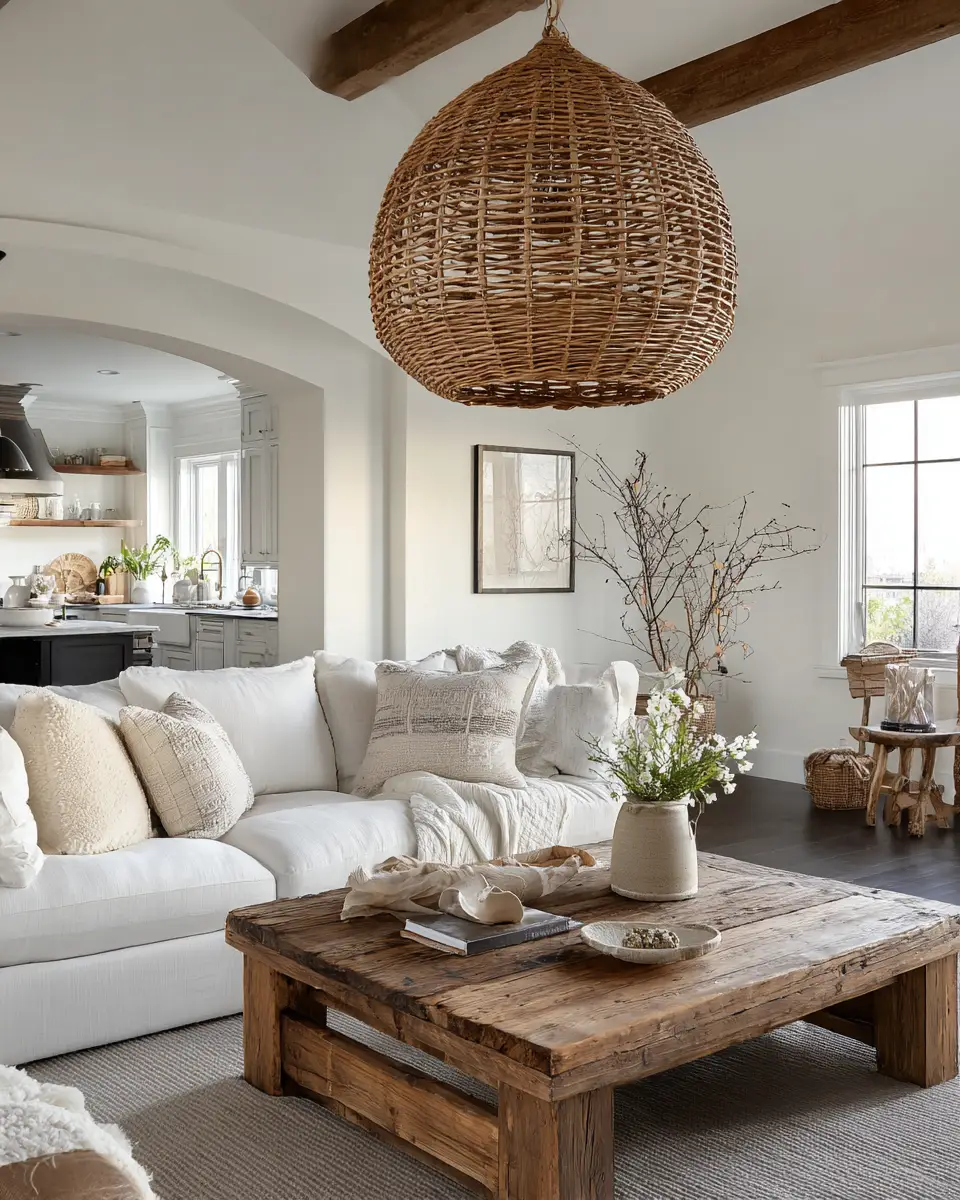 Calm Modern Farmhouse Living Room Decor Ideas