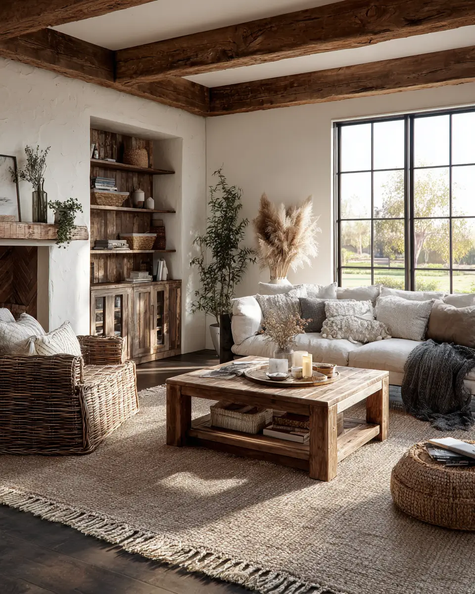 Calm Rustic Living Room Decor Ideas