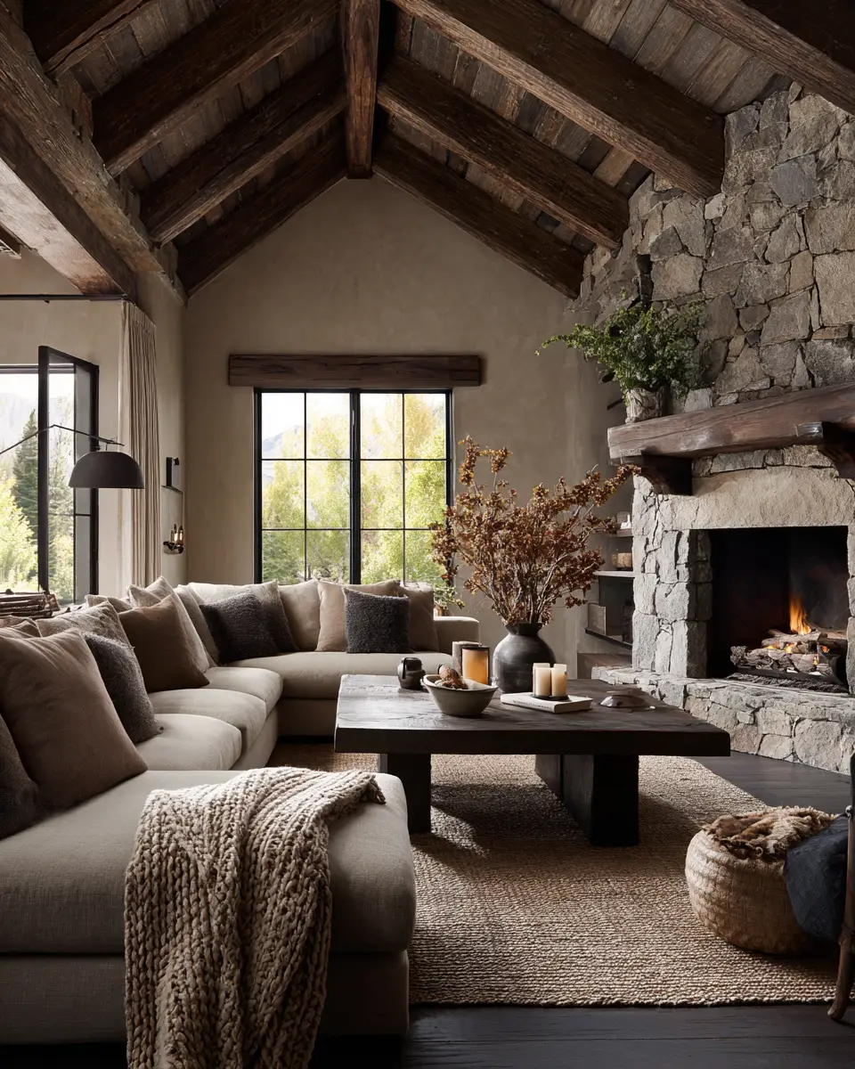 Calm Rustic Living Room Decor Ideas