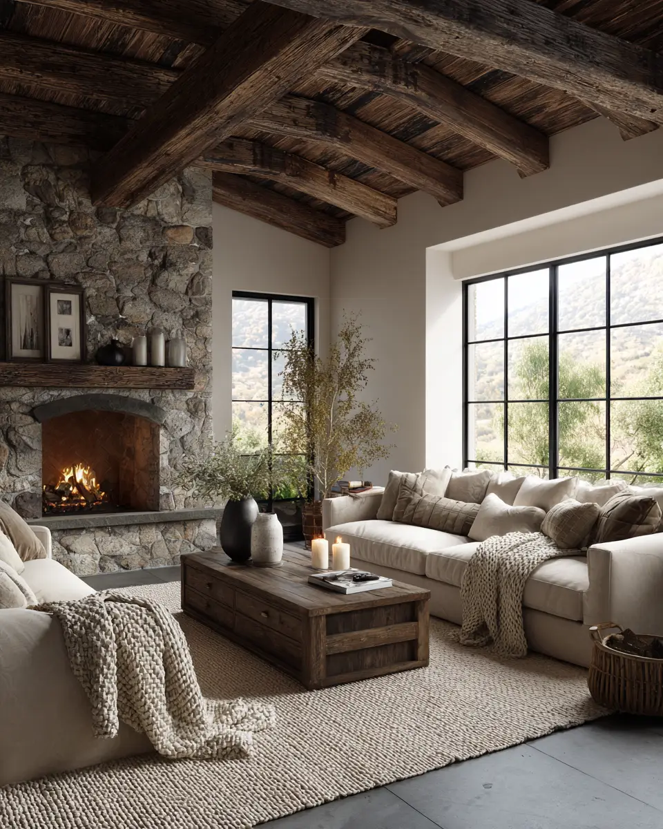 Calm Rustic Living Room Decor Ideas