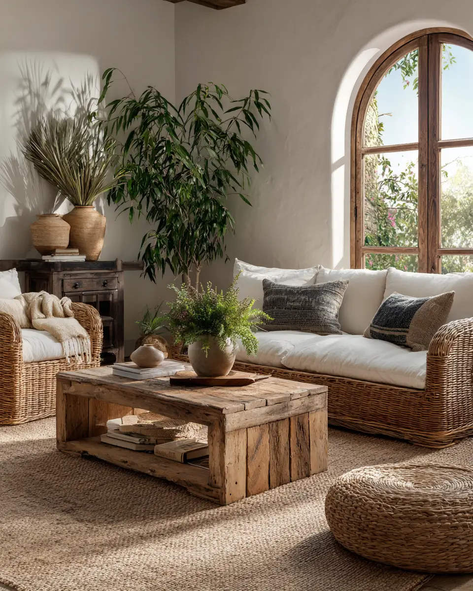 Calm Rustic Living Room Decor Ideas