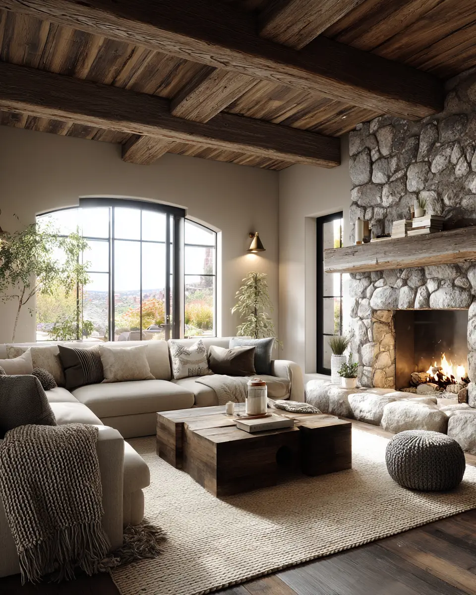 Calm Rustic Living Room Decor Ideas