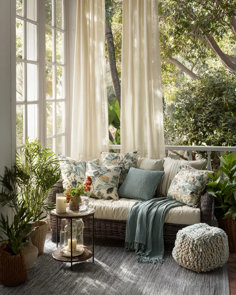 Calm Transitional Porch Decor Ideas