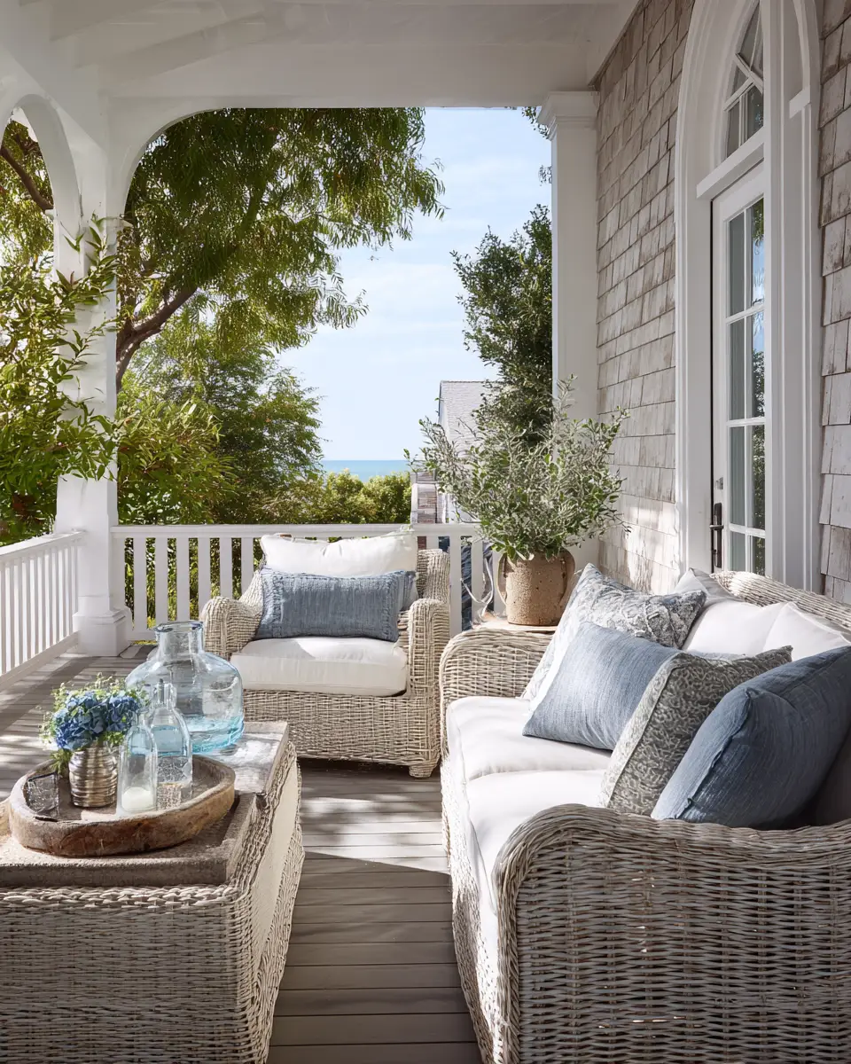 Calm Transitional Porch Decor Ideas