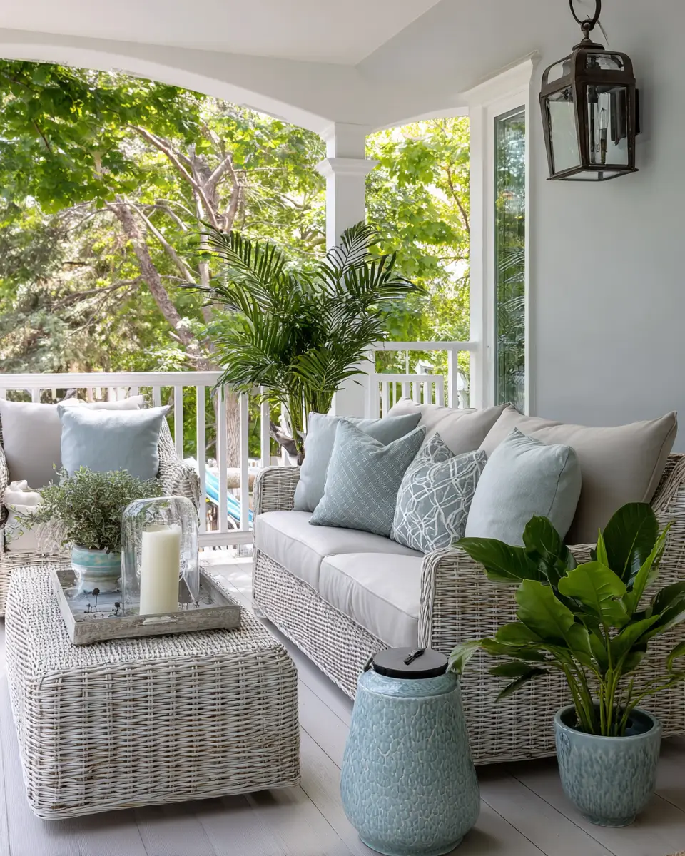 Calm Transitional Porch Decor Ideas