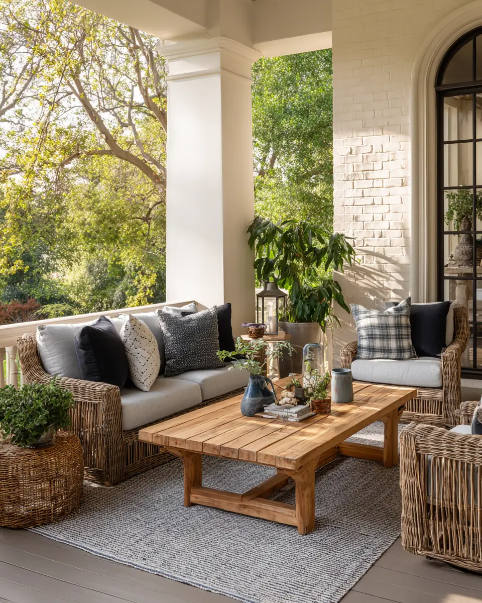 Calm Transitional Porch Decor Ideas