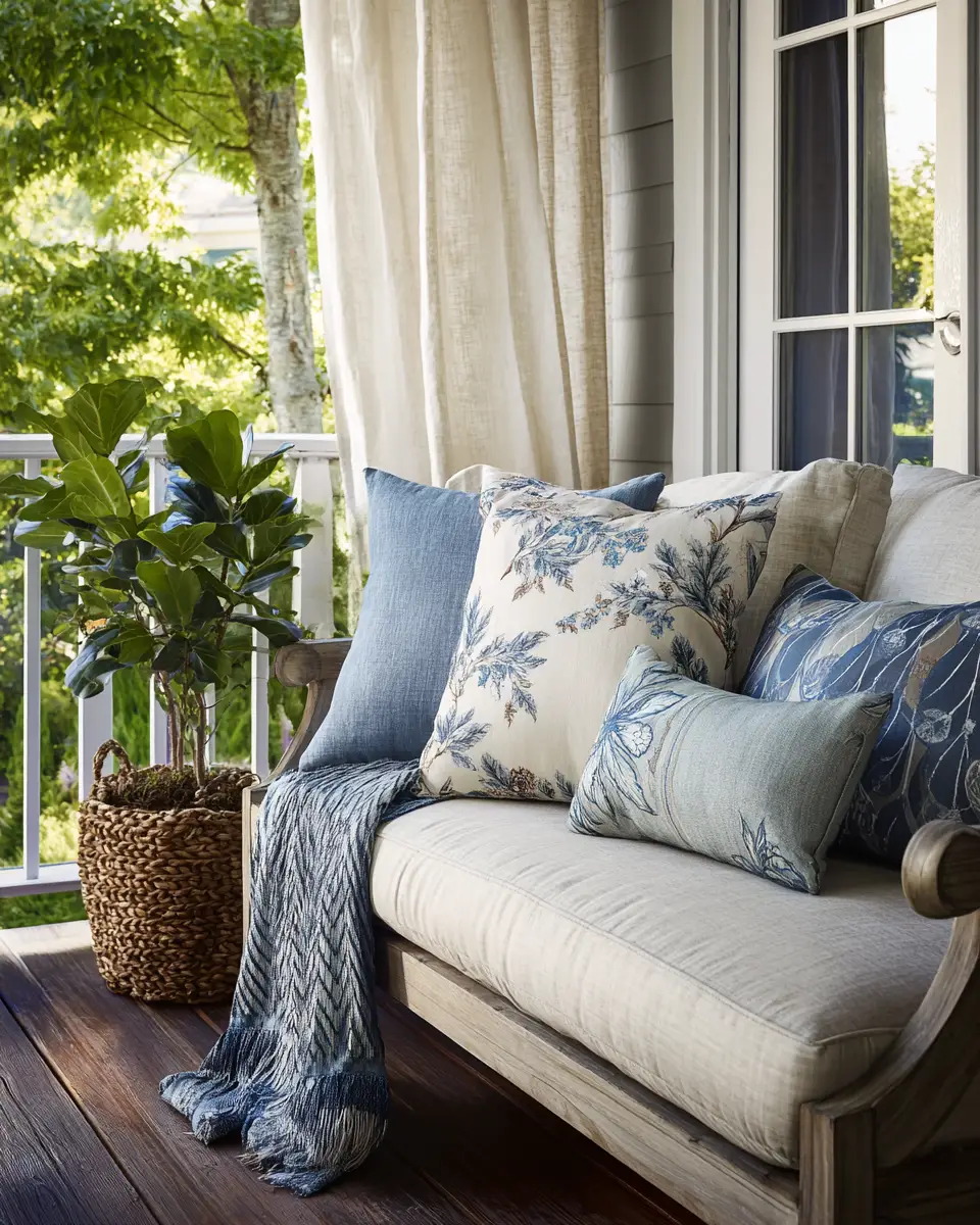 Calm Transitional Porch Decor Ideas