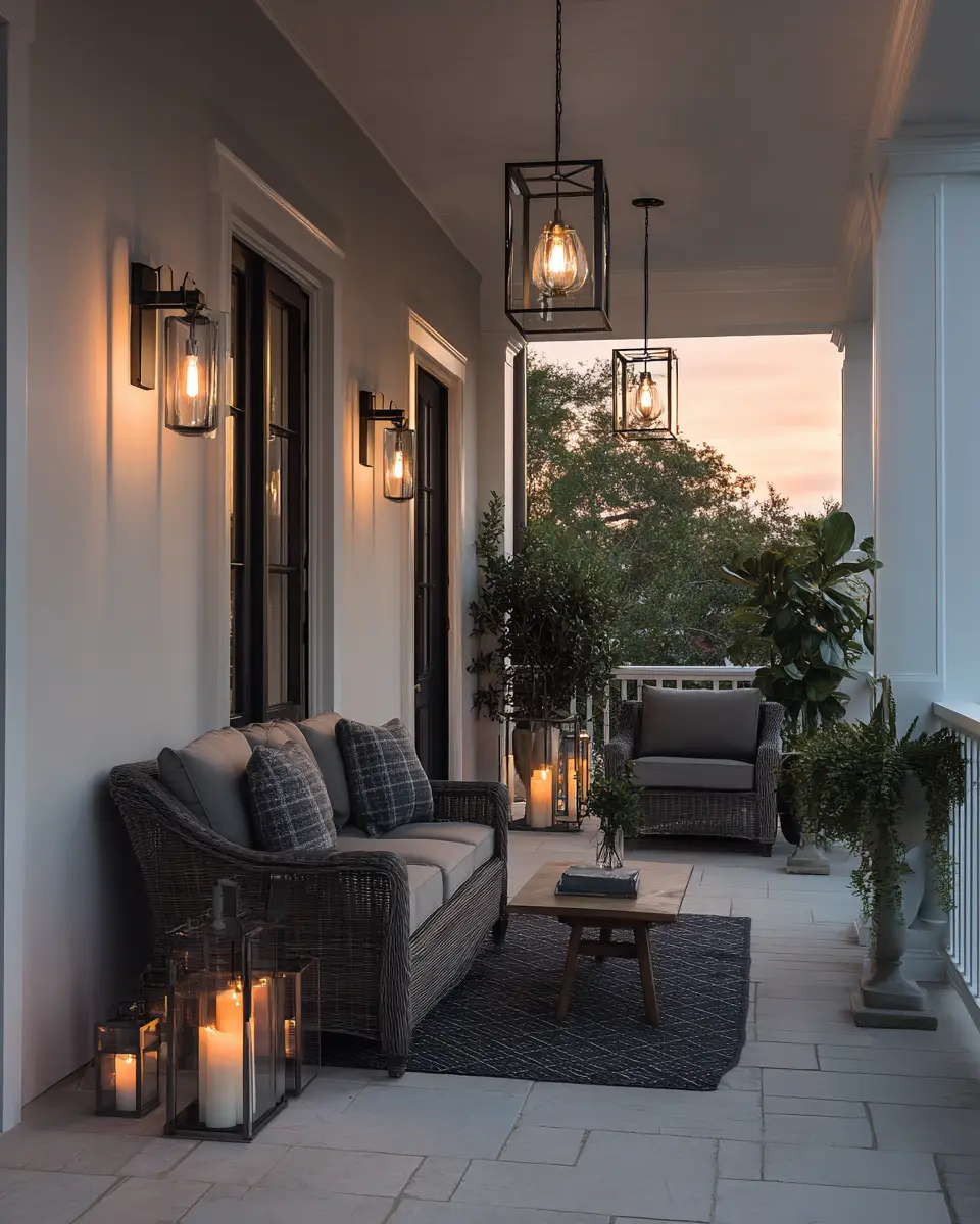 Calm Transitional Porch Decor Ideas