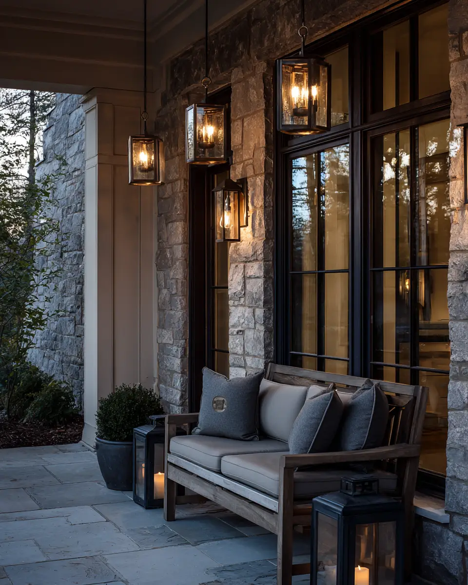 Calm Transitional Porch Decor Ideas