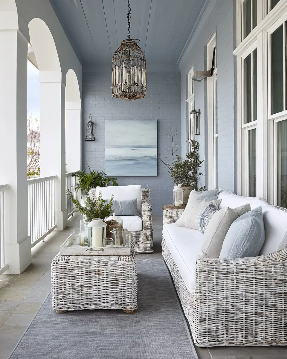 Calm Transitional Porch Decor Ideas