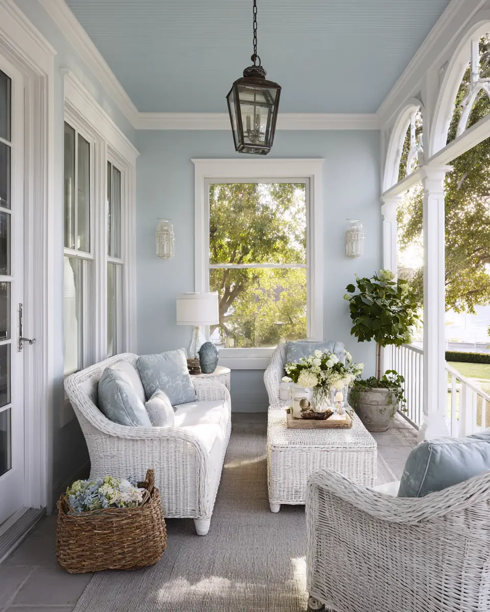 Calm Transitional Porch Decor Ideas
