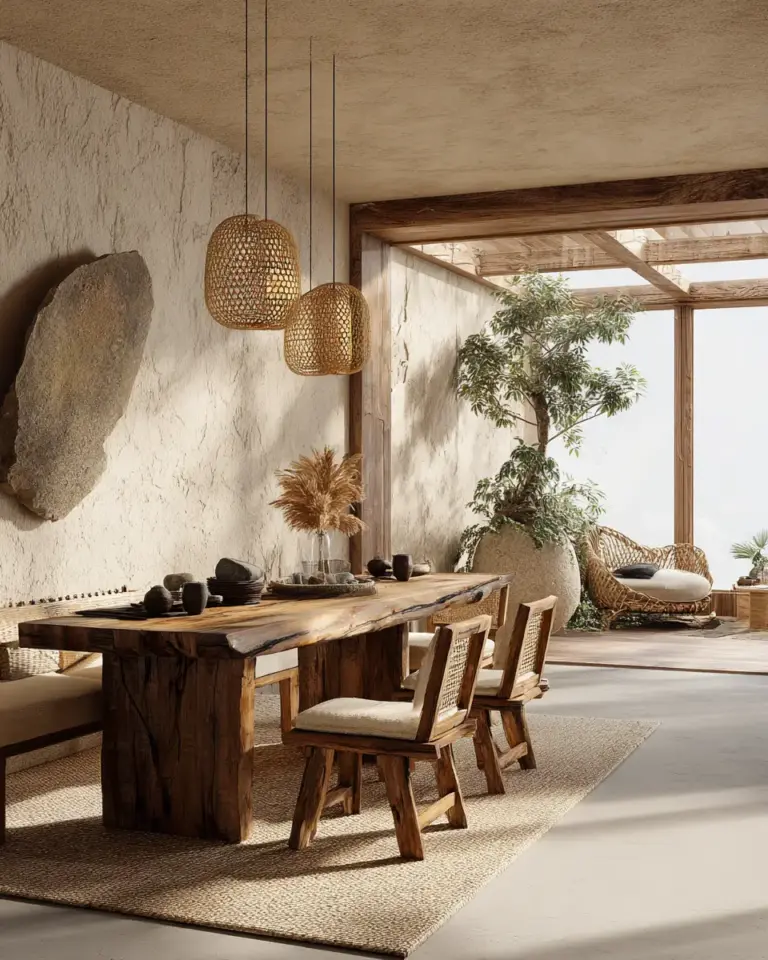 Calm Zen Dining Room Decor Ideas - Featured