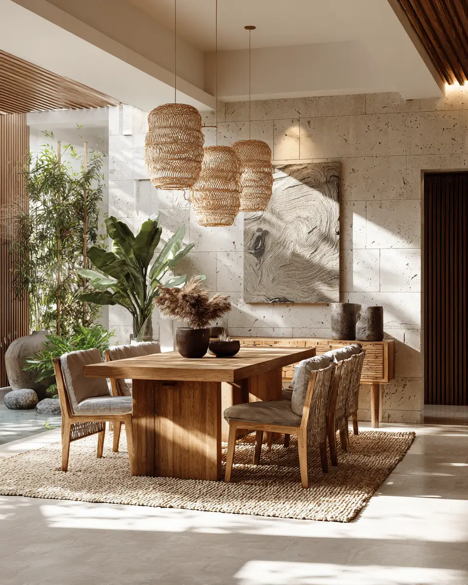 Calm Zen Dining Room Decor Ideas