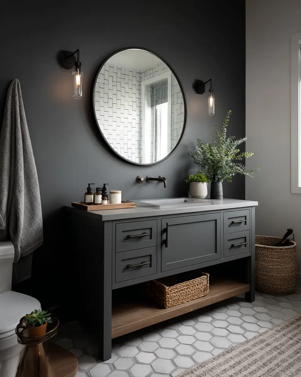 Charcoal Bathroom Decor Ideas