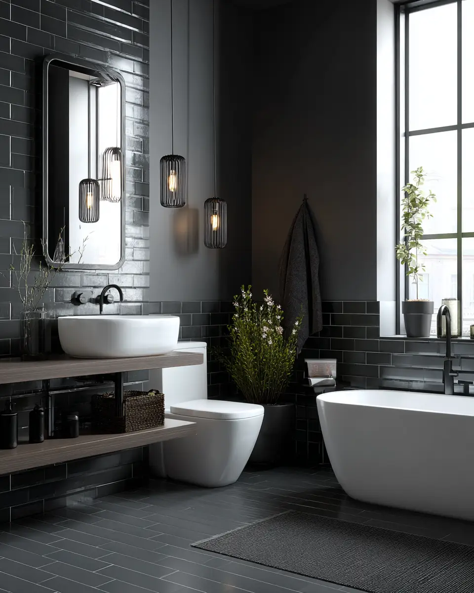 Charcoal Bathroom Decor Ideas