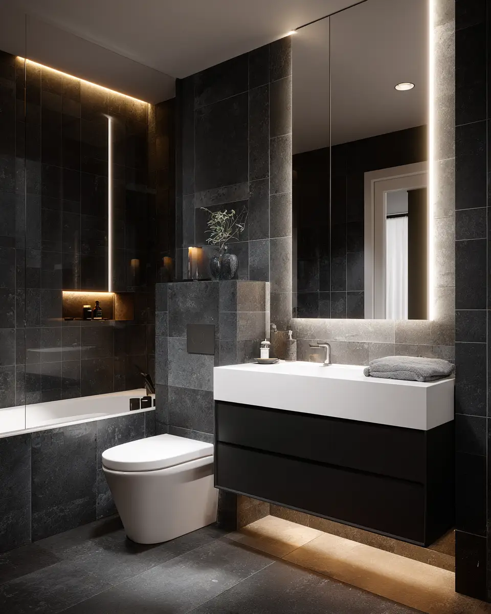 Charcoal Bathroom Decor Ideas