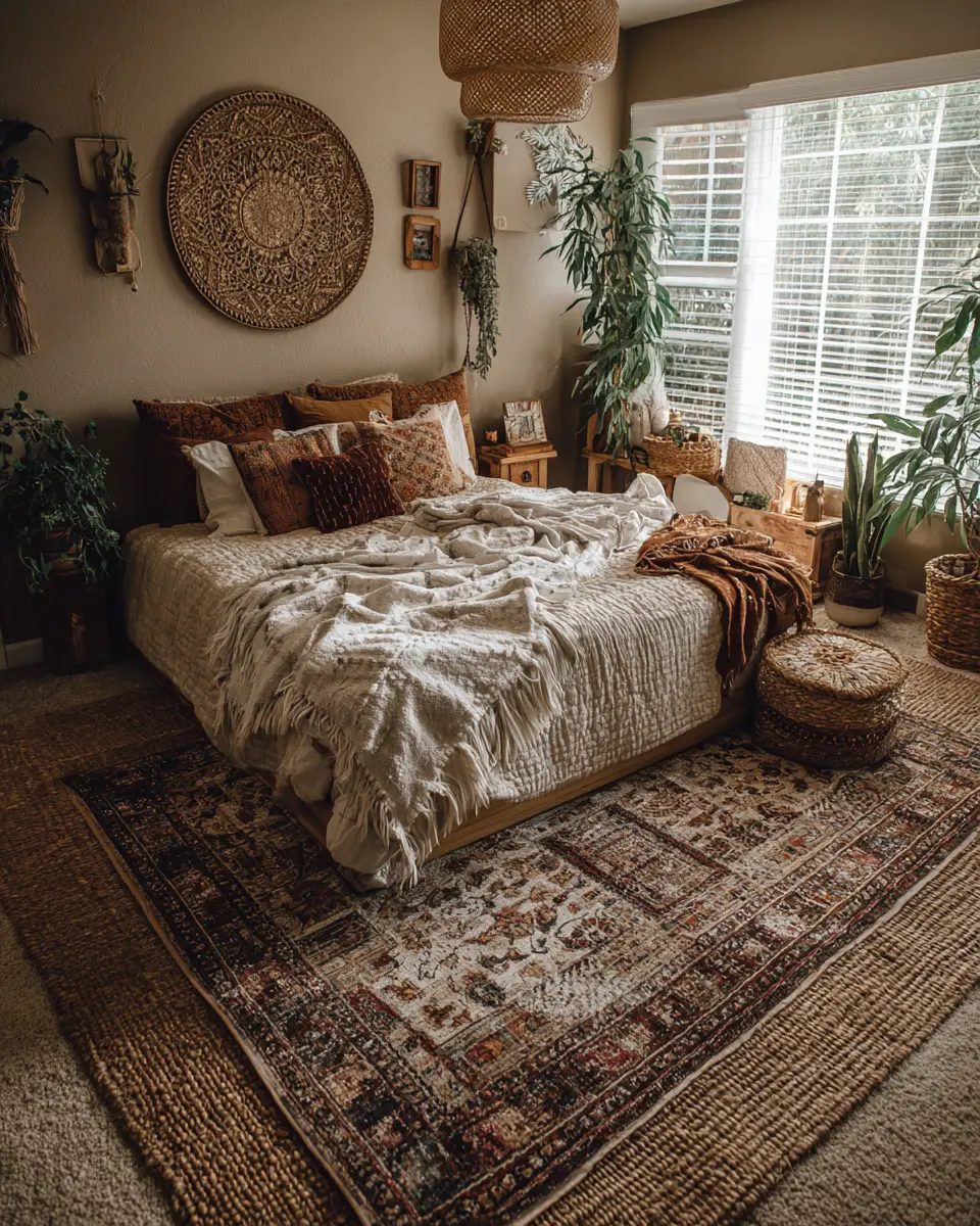 Chocolate Brown Boho Bedroom Decor Ideas