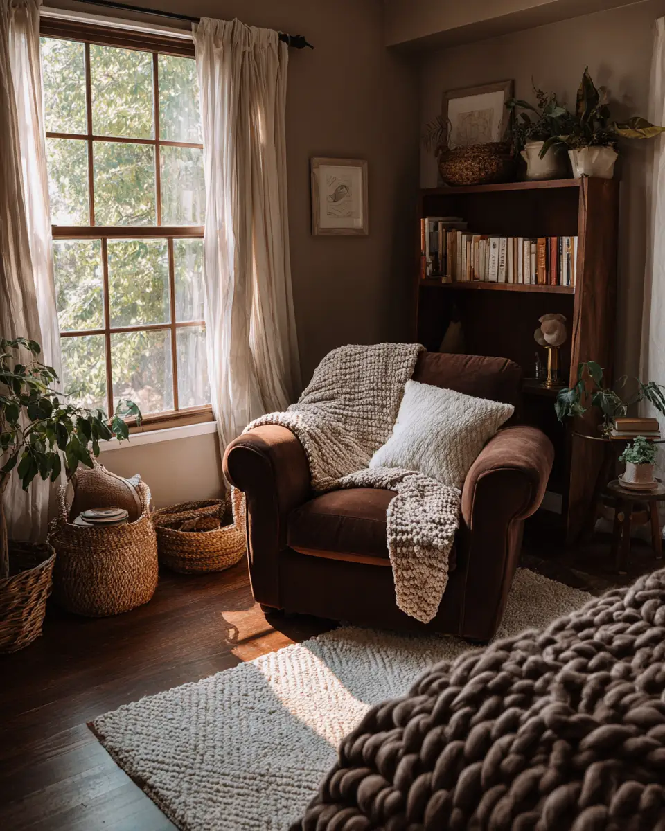 Chocolate Brown Boho Bedroom Decor Ideas