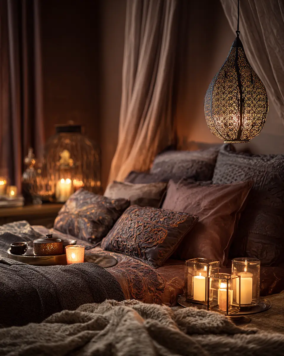 Chocolate Brown Boho Bedroom Decor Ideas