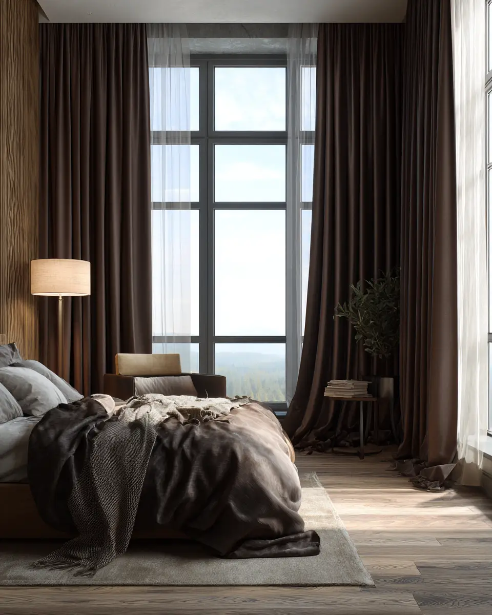 Chocolate Brown Classic Bedroom Decor Ideas