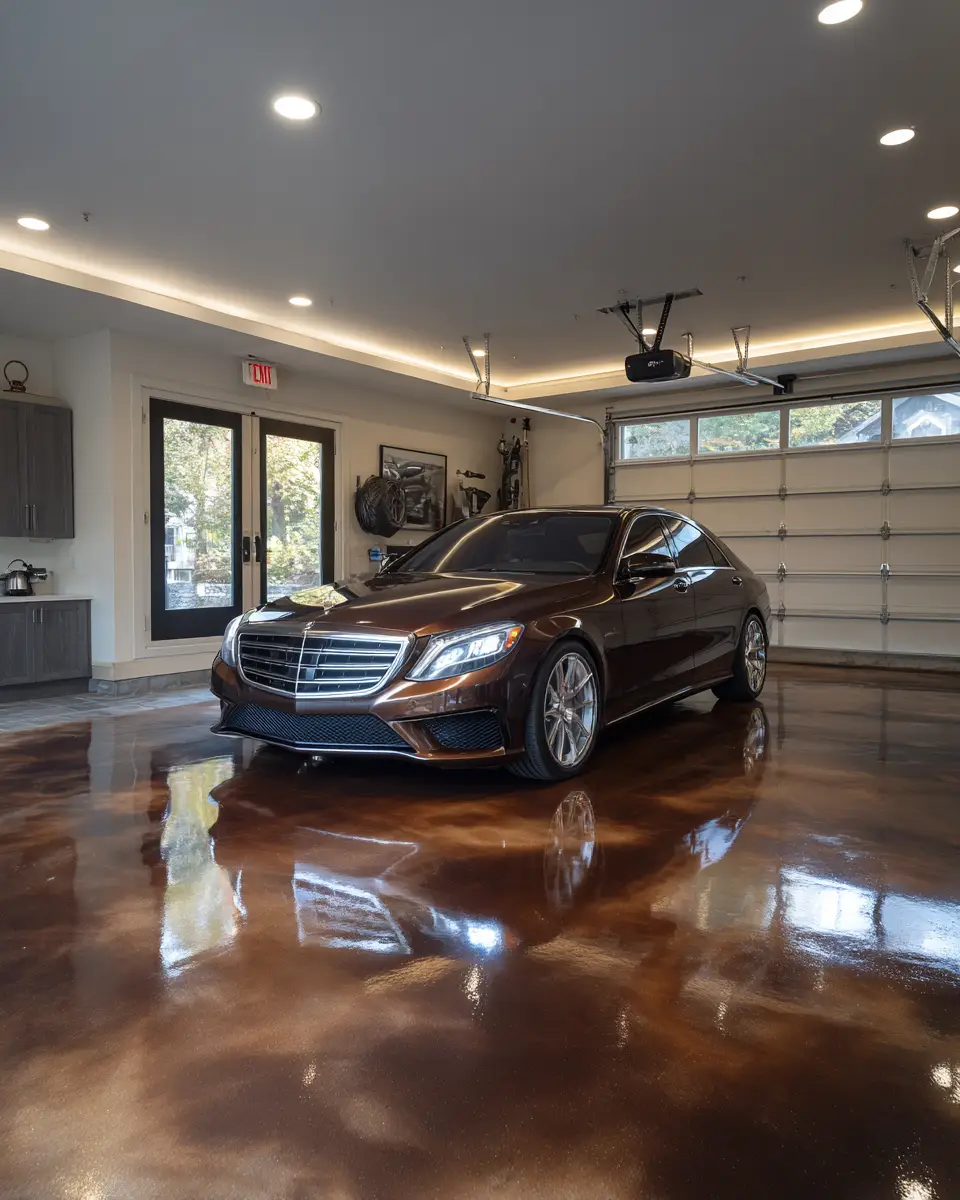 Chocolate Brown Classic Garage Decor Ideas