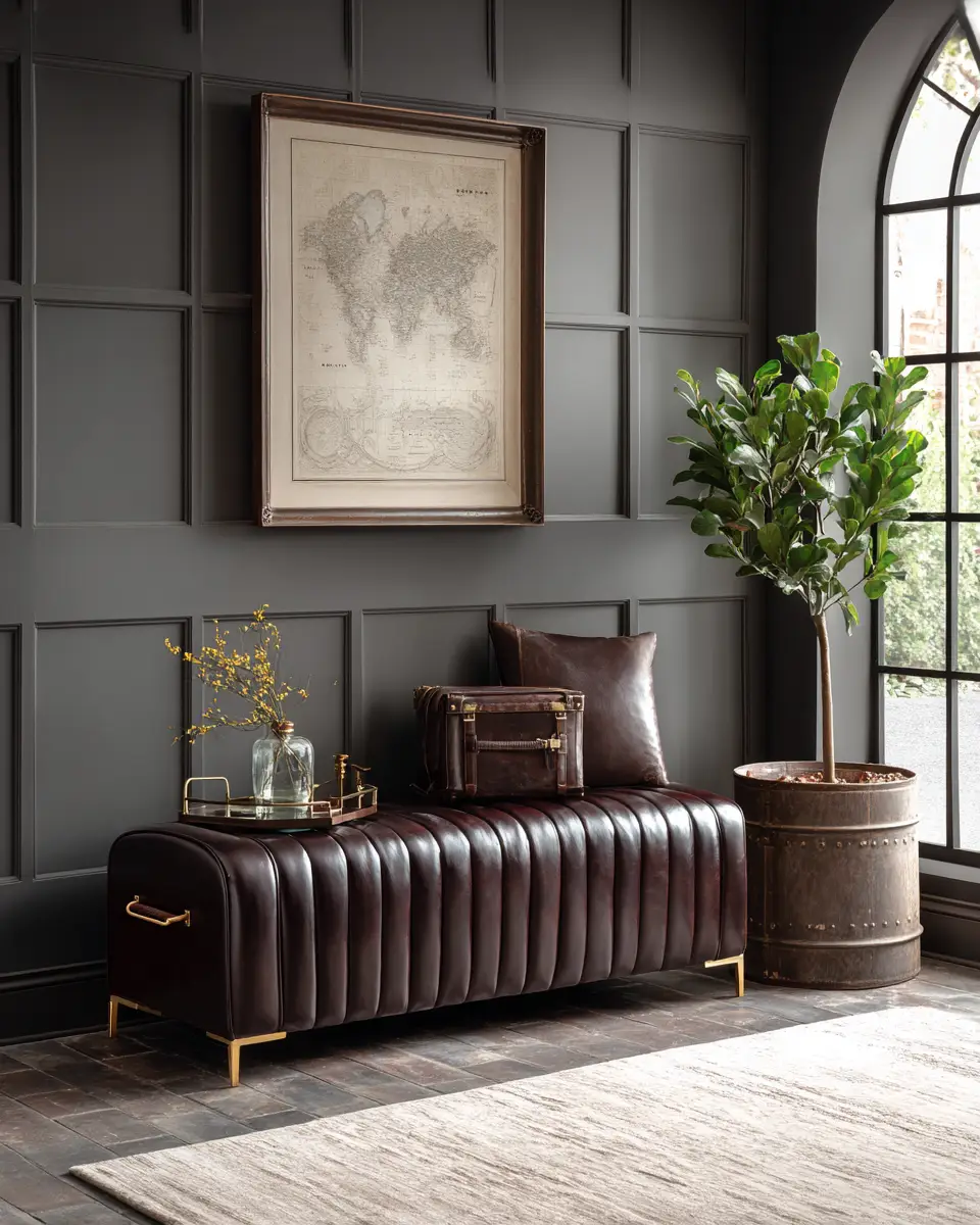 Chocolate Brown Classic Garage Decor Ideas