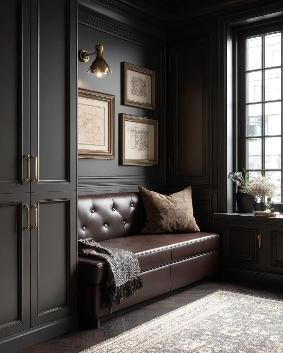 Chocolate Brown Classic Garage Decor Ideas